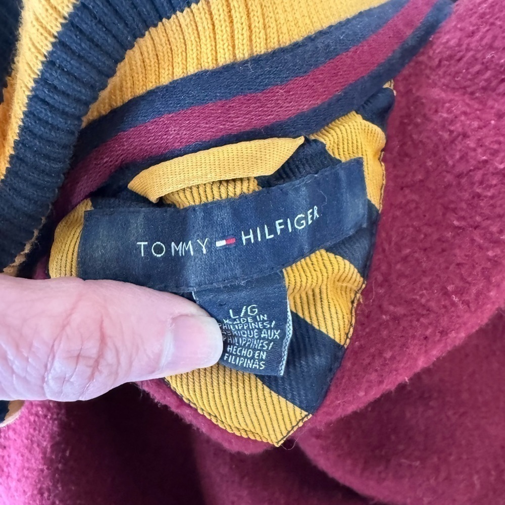 Tommy Hilfiger Varsity 1985 Maroon Jacket / 2012 / Burgandy Zip Front / large - Picture 3 of 13